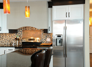 Home remodeling interior kitchen backsplash after