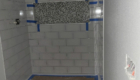 white subway tile shower