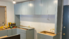 light blue cabinets