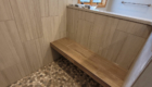 built in bench in tile shower