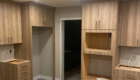 cabinets with hardware installed