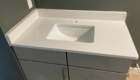 white bathroom counter