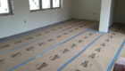 wood flooring covered for protection