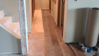 wood flooring installed in hallway