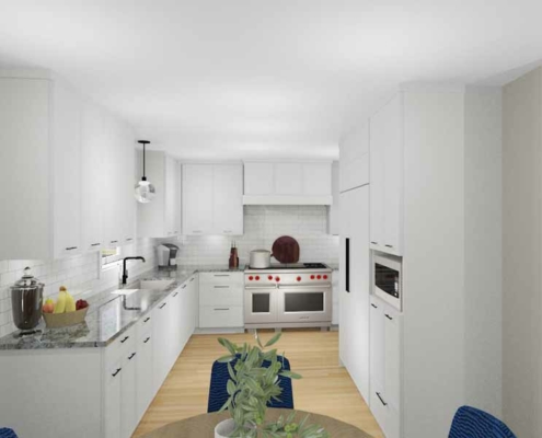 rendering of kitchen remodel