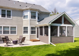 screen porch addition and patio