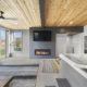 Three season porch with fireplace